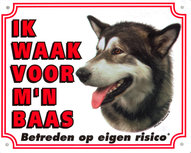 Waakbord Alaskan Malamute