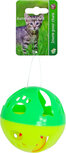 Boon kat speelgoed rammelbal + bel assortie 10cm