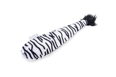 Beeztees Catnip Jungle Zebra Staart Kattenspeelgoed Pluche Zwart/Wit 30x8x3 cm