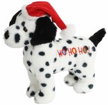 Boon hond kerstspeelgoed hond+hohoho+piep wit/zwart 30cm