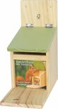 Boon eekhoornvoer houder hout groen dak 26cm