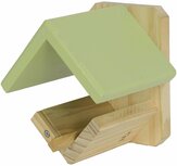 Boon pindakaaspot houder hout groen dak 15cm