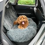 Pet Perfect Fluffy Autostoel (2-in-1) Grijs L
