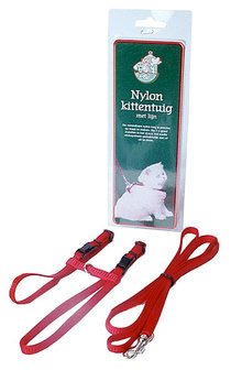 Nylon Kittentuig met Lijn