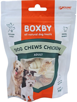 Proline Boxby, zak &agrave; 6 stuks dog chews met kip.