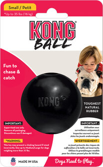 Kong X-treme rubber bal zwart