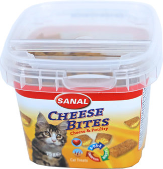 Sanal kat cheese bites cups, 75 gram