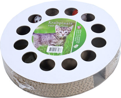 Boon cat track karton met 2x bal met catnip, 32 cm