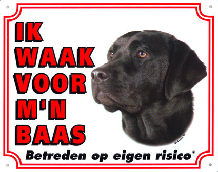 Waakbord Labrador Zwart