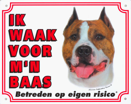 Waakbord Amerikaanse Staffordshire Terrier