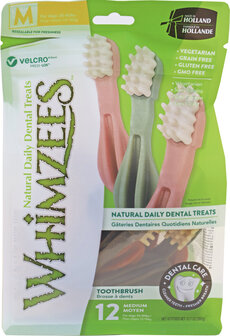 Whimzees toothbrush assorti medium, 12 stuks in valuebag