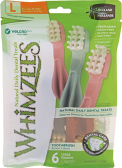 Whimzees toothbrush assorti large, 6 stuks in valuebag