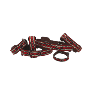 Boooi Hondenhalsband rood patroon