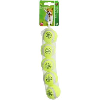 Boon tennisbal squeack XS geel net a 5 stuks