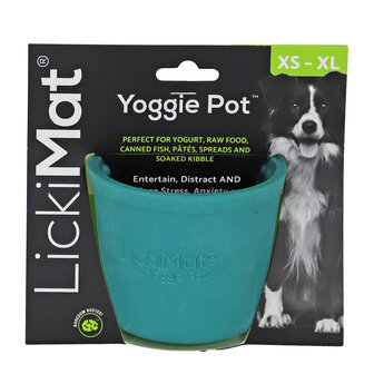 Lickimat yoggie pot turquoise 8cm