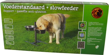 Boon voederstandaard H-model slowfeeder bot hamerslag 24cm