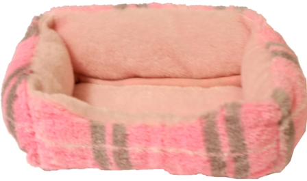Hamsterdivan roze/ruit