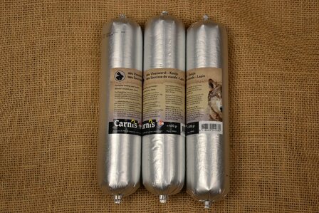 Carnis Houdbare vleesworst konijn 200 gr 48 stuks