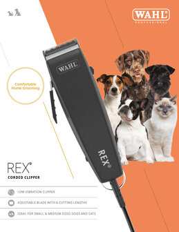Wahl tondeuse rex zwart