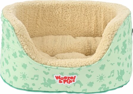 Woezel &amp; Pip slaapmand hoge rand groen