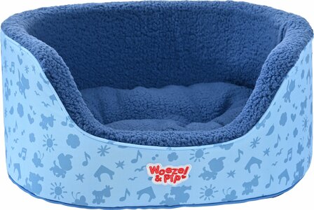 Woezel &amp; Pip slaapmand hoge rand blauw