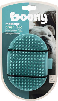 Boony massageborstel hond tpr met handvat