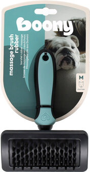 Boony massageborstel hond rubber medium