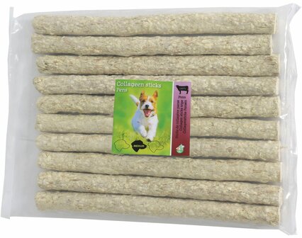 Boon kauwstaaf collageen pens 20mm 25cm zak 10 stuks