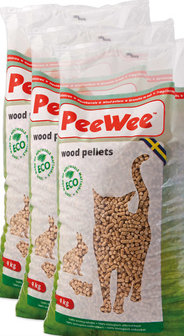 PeeWee 3x 9 kg kattenbakvulling