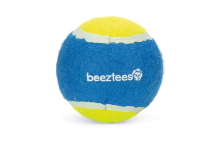 Beeztees fetch Tennisbal. Blauw/Geel. 10 cm