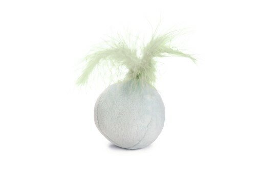 Beeztees Kitten Bal+Veer Rizo Kattenspeelgoed Pluche Mint dia. 5cm