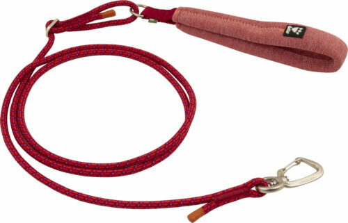 Hurtta Adjustable leash rope eco beetroot, 0.6/120-180 cm