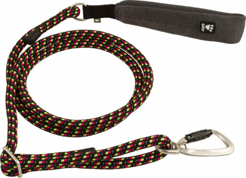 Hurtta Adjustable leash rope eco neon licorice, 1.1/120-180 cm