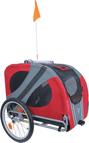 DoggyRide fietskar Novel 20 cabin, rood/grijs