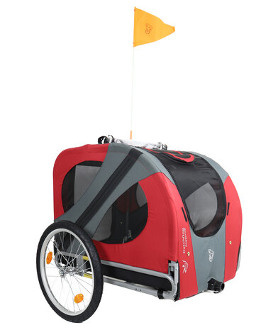 Doggyride fietskar original rood/zwart cabin