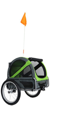 Doggyride fietskar mini 20 groen/zwart cabin