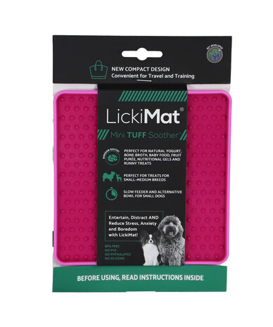 Lickimat likmat mini tuff soother roze 15cm