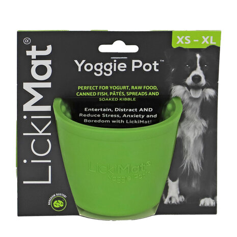 Lickimat yoggie pot groen 8cm