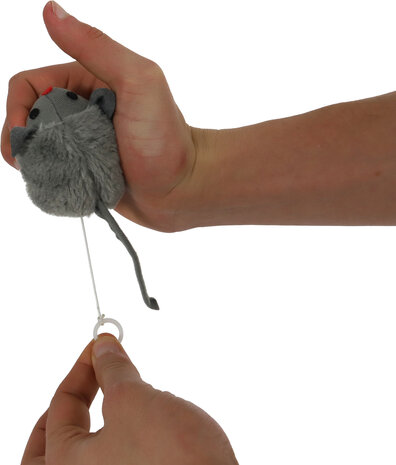 Boon kat speelgoed bibbermuis + catnip grijs 7cm