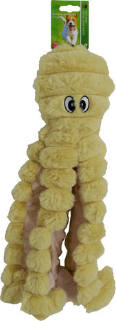 Boon speelgoed octopus corduroy met piep geel 40cm
