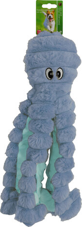Boon speelgoed octopus corduroy met piep blauw 40cm