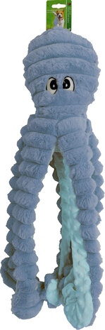 Boon speelgoed octopus corduroy met piep blauw 65cm