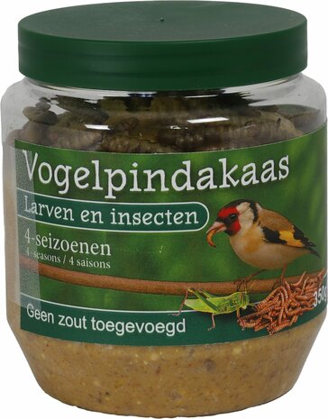Boon 4-seizoenen vogelpindakaas larven+insecten 350 gram 