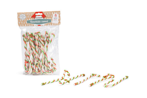 Beeztees Kerst Rawhide Cane Hondensnack 16 stuks