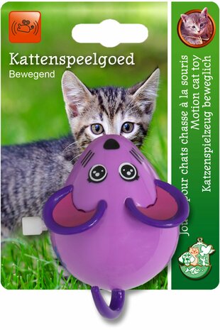 Boon speelgoed muis opwindbaar paars 7cm