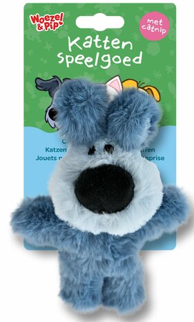 Woezel &amp; Pip woezel pluche + catnip + ritsel 14cm