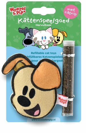 Woezel &amp; Pip pip + catnip vulbaar 10cm