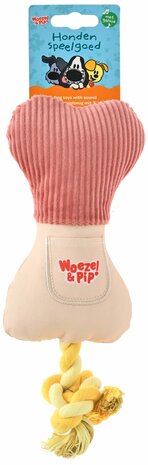 Woezel &amp; Pip snackbot+touw + piep roze 30cm