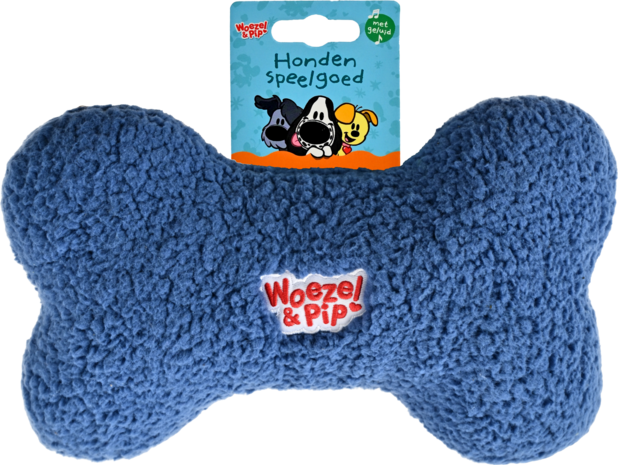 Woezel &amp; Pip bot pluche + piep blauw 30cm