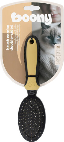 Boony borstel kat combi 2 zijdig medium